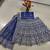 Navy Blue Malai Satin Silk Lehenga Choli with Zari & Dori Embroidery Work and Net Dupatta