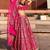 PINK Malai Satin Silk Lehenga Choli with Zari & Dori Embroidery Work and Net Dupatta
