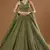 Green Georgette Lehenga Choli with Sequin & Zari Embroidery Work and Matching Dupatta