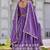 Purple Color Embroidery Sequence Work  Silk Lahenga Choli Set