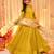 Mustard color sophisticated soft silk gown with stylish dupatta