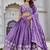 Purple Color Embroidery Sequence Work  Silk Lahenga Choli Set