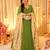 Green color sophisticated soft silk gown with stylish dupatta