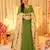 Green color sophisticated soft silk gown with stylish dupatta