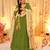 Green color sophisticated soft silk gown with stylish dupatta