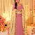 Pink color sophisticated soft silk gown with stylish dupatta