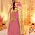 Pink color sophisticated soft silk gown with stylish dupatta