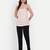 black cotton high waist trousers for women with side pocket