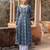 Blue color cotton fabric designer printed stylish long kurti
