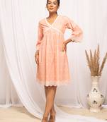 Peach color smart and ethnic kurti for trendy stylish looks