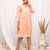 Peach color smart and ethnic kurti for trendy stylish looks