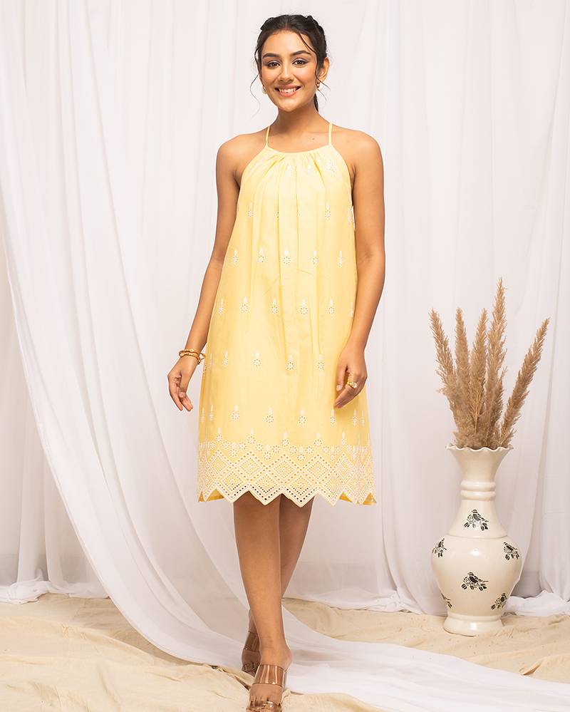 Yellow color smart and ethnic kurti for trendy stylish looks