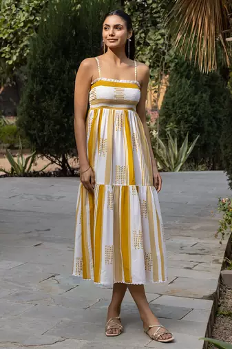 Mustard color smart and ethnic kurti for trendy stylish looks