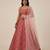 Pink Embroidered Crepe Lehenga Set