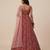 Pink Embroidered Crepe Lehenga Set