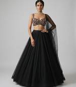 Black Georgette Lehenga Set