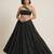 Black Sequin Embellished Shimmer Lehenga Set