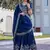 Neavy Blue Color Embroidery Sequence And Thred Work Silk Lahenga Choli Set