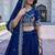 Neavy Blue Color Embroidery Sequence And Thred Work Silk Lahenga Choli Set