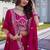Pink Color Embroidery Sequence And Thred Work Silk Lahenga Choli Set