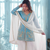 Sky Blue Silk Heavy Heavy Embroidery Sequence Work K