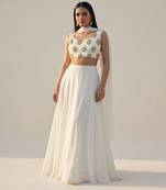 Ivory Georgette Lehenga Set