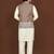 white silk kurta pyjama set with brown embroidered nehru jacket