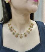 Multicolor stone studded necklace set