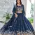 Blue Color Embroidery Sequence with Thared Work Silk Lahenga Choli Set