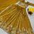 Yellow Color Embroidery Sequence with Thared Work Silk Lahenga Choli Set