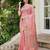 Pink color linen cotton fabric woven designer ethnic partywear saree