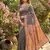 Grey color beautiful linen cotton fabric woven designer partywear saree