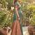 Green color beautiful linen cotton fabric woven designer partywear saree