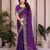 Purple designer fendy chiffon saree for classy looks