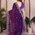 Purple color designer fendy chiffon saree for classy bollywood looks
