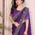 Purple color designer fendy chiffon saree for classy bollywood looks