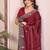Maroon color designer fendy chiffon saree for classy bollywood looks