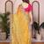 Yellow color designer fendy chiffon saree for classy bollywood looks
