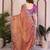Gold color designer fendy chiffon saree for classy bollywood looks