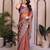 Gold color designer fendy chiffon saree for classy bollywood looks