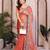 Orange color designer fendy chiffon saree for classy bollywood looks