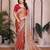 Orange color designer fendy chiffon saree for classy bollywood looks