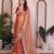 Orange color designer fendy chiffon saree for classy bollywood looks