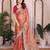 Orange color designer fendy chiffon saree for classy bollywood looks