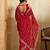 Red color beautiful georgette fabric glamorous embroidered saree
