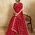 Red color beautiful georgette fabric glamorous embroidered saree