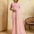 Pink color beautiful georgette fabric glamorous embroidered saree