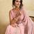 Pink color beautiful georgette fabric glamorous embroidered saree