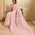 Pink color beautiful georgette fabric glamorous embroidered saree