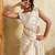 White color beautiful georgette fabric glamorous embroidered saree